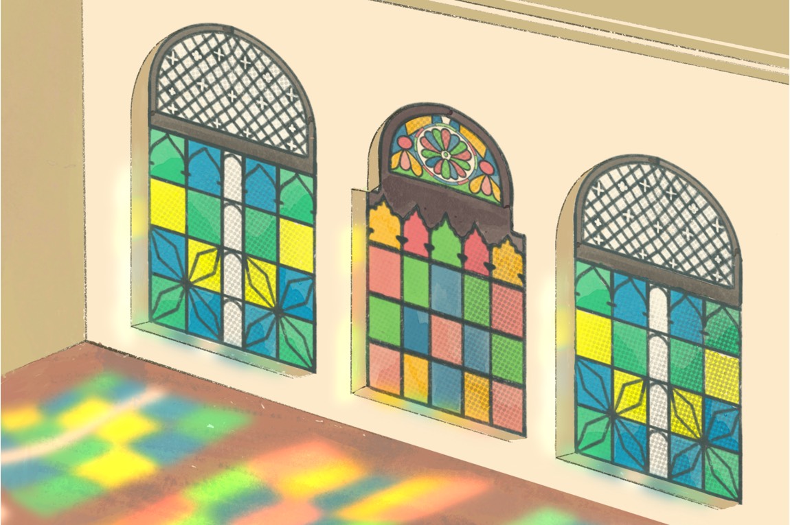 The Jewel-Toned Stained-Glass Windows of Chettinad Mansions